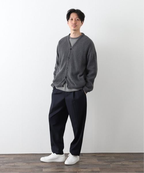 417 EDIFICE（フォーワンセブンエディフィス）の「《追加》コットンカシミヤ アゼ カーディガン（カーディガン/ボレロ・メンズ・チャコールグレー/ブラック/グレー/グリーン/チョコ・SMALL/MEDIUM/LARGE）」の11枚目の写真