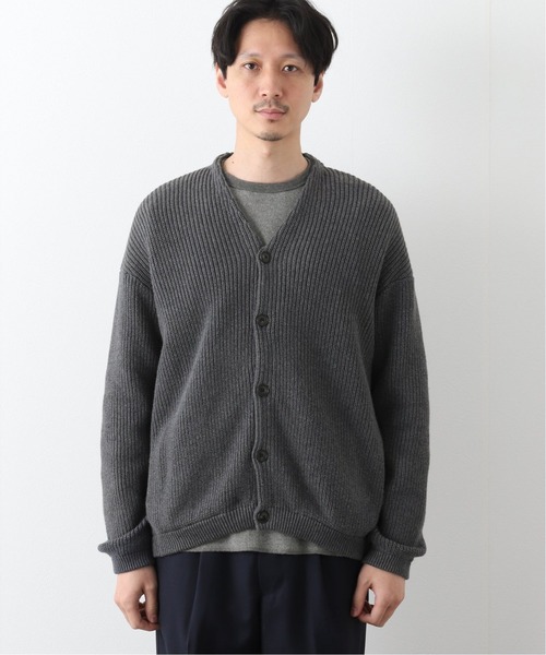 417 EDIFICE（フォーワンセブンエディフィス）の「《追加》コットンカシミヤ アゼ カーディガン（カーディガン/ボレロ・メンズ・チャコールグレー/ブラック/グレー/グリーン/チョコ・SMALL/MEDIUM/LARGE）」の12枚目の写真