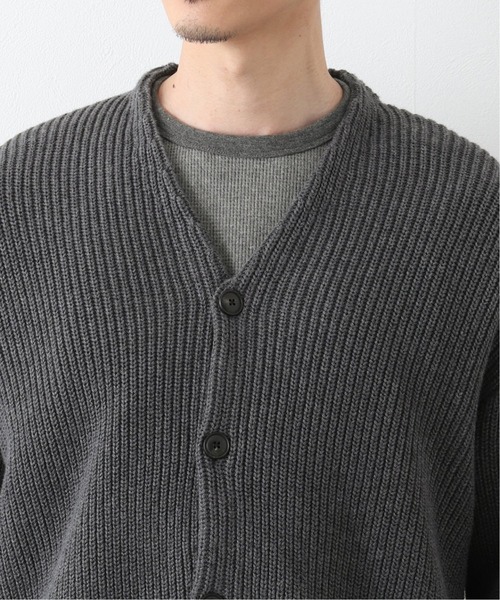417 EDIFICE（フォーワンセブンエディフィス）の「《追加》コットンカシミヤ アゼ カーディガン（カーディガン/ボレロ・メンズ・チャコールグレー/ブラック/グレー/グリーン/チョコ・SMALL/MEDIUM/LARGE）」の15枚目の写真