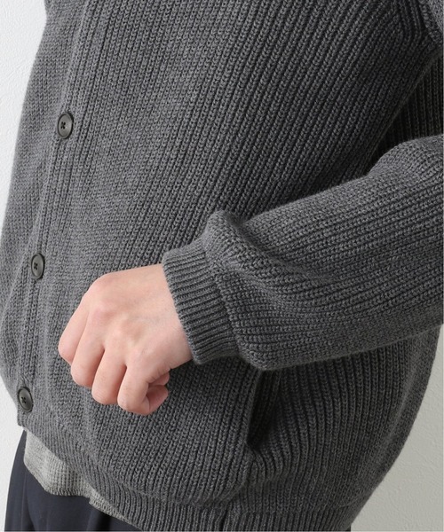 417 EDIFICE（フォーワンセブンエディフィス）の「《追加》コットンカシミヤ アゼ カーディガン（カーディガン/ボレロ・メンズ・チャコールグレー/ブラック/グレー/グリーン/チョコ・SMALL/MEDIUM/LARGE）」の18枚目の写真