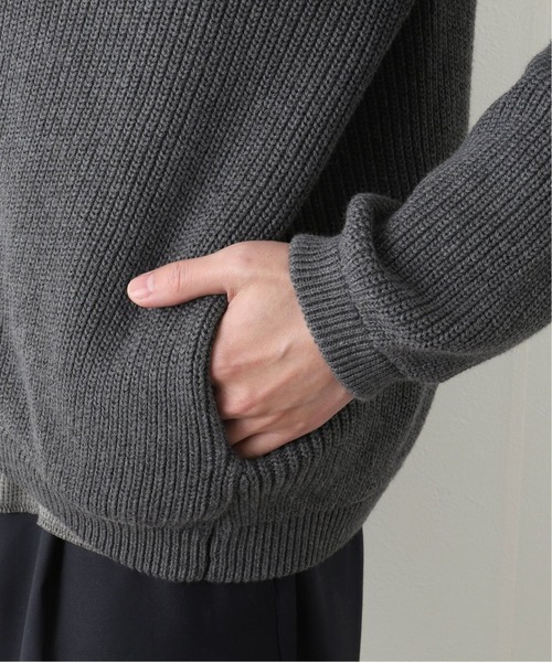 417 EDIFICE（フォーワンセブンエディフィス）の「《追加》コットンカシミヤ アゼ カーディガン（カーディガン/ボレロ・メンズ・チャコールグレー/ブラック/グレー/グリーン/チョコ・SMALL/MEDIUM/LARGE）」の19枚目の写真