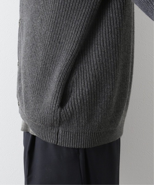417 EDIFICE（フォーワンセブンエディフィス）の「《追加》コットンカシミヤ アゼ カーディガン（カーディガン/ボレロ・メンズ・チャコールグレー/ブラック/グレー/グリーン/チョコ・SMALL/MEDIUM/LARGE）」の21枚目の写真