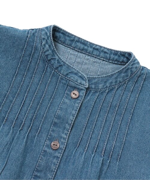 F.O.KIDS(エフオーキッズ)の「デニムシャツワンピ(ワンピース・キッズ・ネイビー/サックスブルー・90/100/110/120/80/130/95/140)」の5枚目の写真