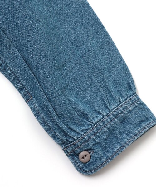 F.O.KIDS(エフオーキッズ)の「デニムシャツワンピ(ワンピース・キッズ・ネイビー/サックスブルー・90/100/110/120/80/130/95/140)」の6枚目の写真