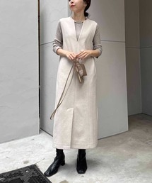 CAPRICIEUX LE'MAGE | ストレッチメルトンワンピース(ワンピース)