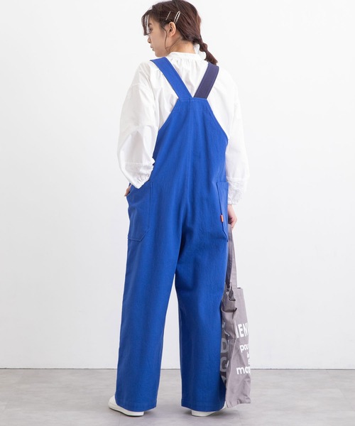 POU DOU DOU（プードゥドゥ）の「コットンワークオーバーオール（サロペット/オーバーオール・レディース・ブラック/ブルー/キナリ・3）」の7枚目の写真