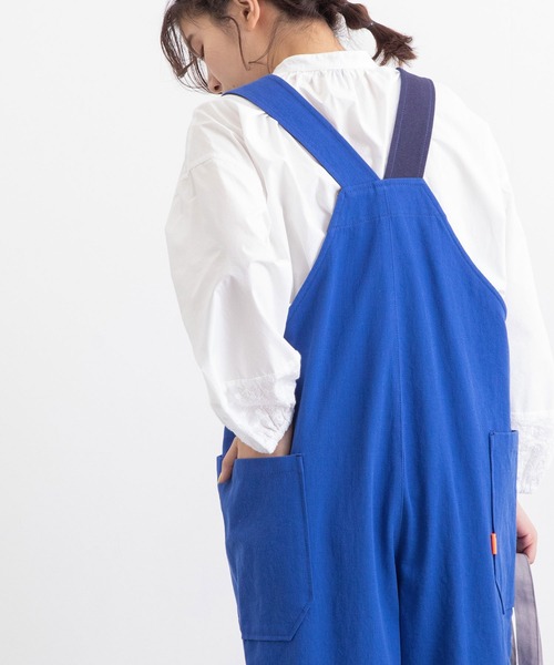 POU DOU DOU（プードゥドゥ）の「コットンワークオーバーオール（サロペット/オーバーオール・レディース・ブラック/ブルー/キナリ・3）」の10枚目の写真