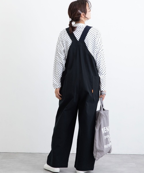 POU DOU DOU（プードゥドゥ）の「コットンワークオーバーオール（サロペット/オーバーオール・レディース・ブラック/ブルー/キナリ・3）」の14枚目の写真