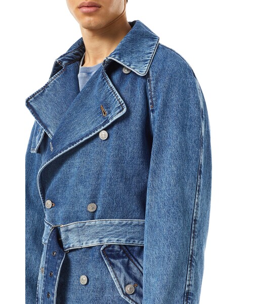 DIESEL(ディーゼル)の「DIESEL SS22 メンズ トレンチ デニム サステナブル(デニムジャケット・メンズ・インディゴブルー・SMALL/MEDIUM)」の6枚目の写真