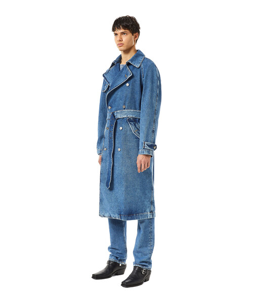 DIESEL(ディーゼル)の「DIESEL SS22 メンズ トレンチ デニム サステナブル(デニムジャケット・メンズ・インディゴブルー・SMALL/MEDIUM)」の8枚目の写真