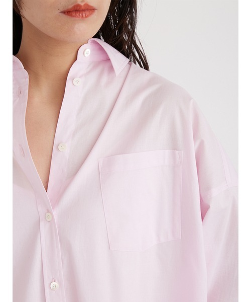 FRAY I.D（フレイアイディー）の「ビッグシャツワンピース（ワンピース・レディース・ブルー/ベージュ/ピンク/ホワイト・FREE）」の14枚目の写真