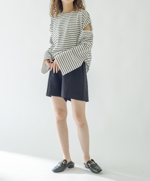 d.i.aの新品肩開きロンT mystic（ミスティック）の「肩開きボーダーロングTシャツ（T