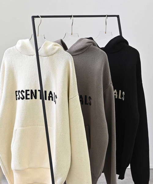 FOG ESSENTIALS(エフオージーエッセンシャルズ)の「FOG ESSENTIALS(エフオージーエッセンシャルズ) フロントロゴプルオーバーニットパーカー(パーカー・メンズ・ブラック/ベージュ/アイボリー・M/L)」の16枚目の写真