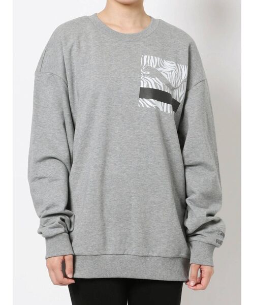 PUMA（プーマ）の「【EMODA×PUMA】アニマルパターントップス（Tシャツ/カットソー・レディース・ブラック/グレー・FREE）」の11枚目の写真