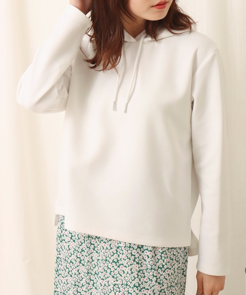 libelle more（リベル モア）の「フーディ―パーカー（パーカー・レディース・オフホワイト/グレイッシュベージュ/ピンク/ブラック・M/L）」の2枚目の写真