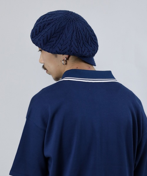 Iroquois（イロコイ）の「EYELET CASQUETTE（キャスケット・メンズ・ブルー/ベージュ/ブラック・FREE）」の3枚目の写真