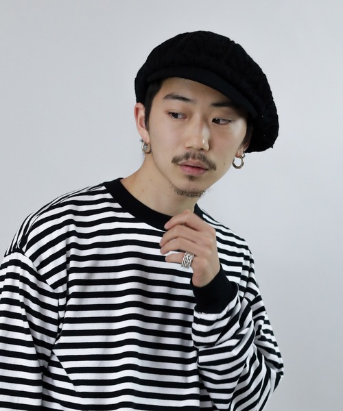 Iroquois（イロコイ）の「EYELET CASQUETTE（キャスケット・メンズ・ブルー/ベージュ/ブラック・FREE）」の2枚目の写真