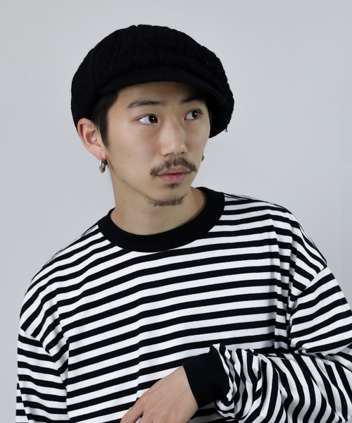 Iroquois（イロコイ）の「EYELET CASQUETTE（キャスケット・メンズ・ブルー/ベージュ/ブラック・FREE）」の4枚目の写真