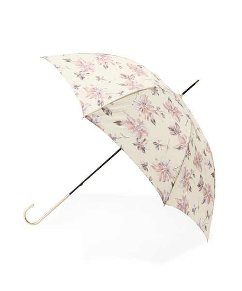 NATURAL BEAUTY BASIC（ナチュラルビューティーベーシック）の「シアーフローラアンブレラ（長傘・レディース・ホワイト/イエロー・ﾌﾘ-）」の4枚目の写真