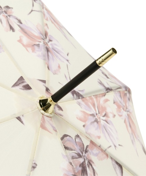 NATURAL BEAUTY BASIC（ナチュラルビューティーベーシック）の「シアーフローラアンブレラ（長傘・レディース・ホワイト/イエロー・ﾌﾘ-）」の6枚目の写真
