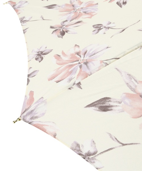 NATURAL BEAUTY BASIC（ナチュラルビューティーベーシック）の「シアーフローラアンブレラ（長傘・レディース・ホワイト/イエロー・ﾌﾘ-）」の7枚目の写真