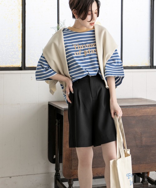 RETRO GIRL(レトロガール)の「タックバミューダパンツ(その他パンツ・レディース・グリーン/オフホワイト/ブラウン系その他/ブラック・FREE)」の7枚目の写真