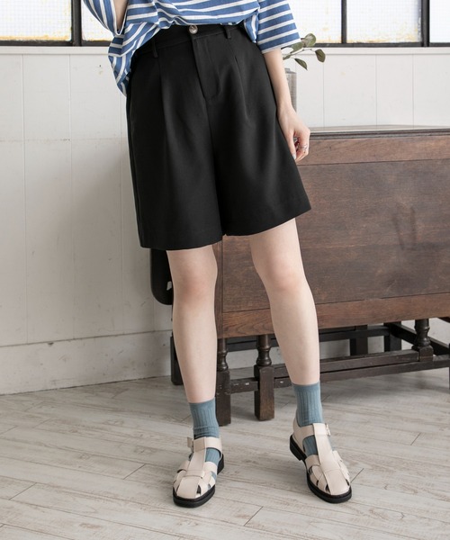 RETRO GIRL(レトロガール)の「タックバミューダパンツ(その他パンツ・レディース・グリーン/オフホワイト/ブラウン系その他/ブラック・FREE)」の12枚目の写真