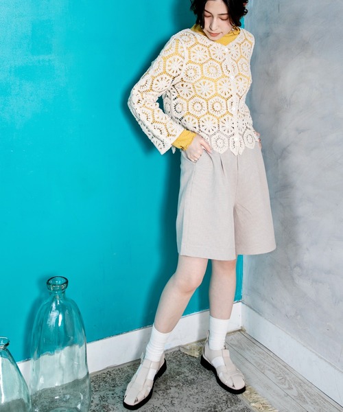 RETRO GIRL(レトロガール)の「タックバミューダパンツ(その他パンツ・レディース・グリーン/オフホワイト/ブラウン系その他/ブラック・FREE)」の22枚目の写真