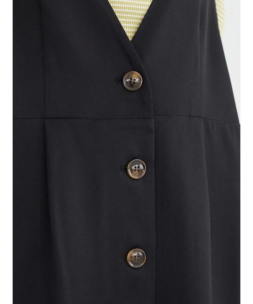 Green Parks(グリーンパークス)の「・ELENCARE DUE フロントボタンジャンスカ(ワンピース・レディース・ブラック/オレンジ/ライトカーキ・FREE)」の6枚目の写真