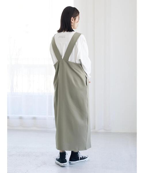 Green Parks(グリーンパークス)の「・ELENCARE DUE フロントボタンジャンスカ(ワンピース・レディース・ブラック/オレンジ/ライトカーキ・FREE)」の9枚目の写真