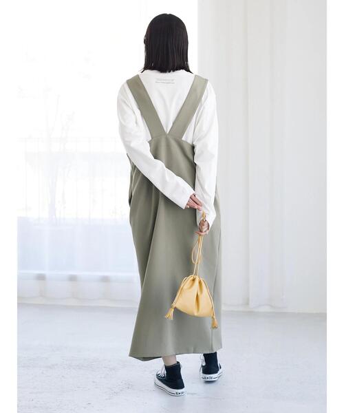 Green Parks(グリーンパークス)の「・ELENCARE DUE フロントボタンジャンスカ(ワンピース・レディース・ブラック/オレンジ/ライトカーキ・FREE)」の10枚目の写真