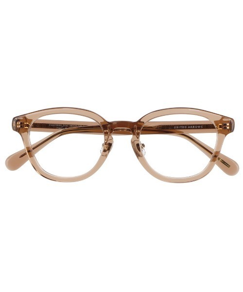 UNITED ARROWS（ユナイテッドアローズ）の「ウエリントン型 めがね｜Zoff｜UNITED ARROWS（メガネ・レディース・ブラック/オレンジ/ライトオリーブ・FREE）」の9枚目の写真