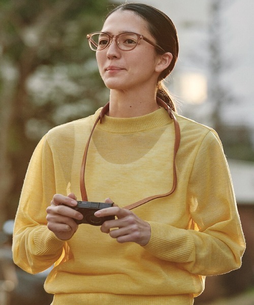 UNITED ARROWS（ユナイテッドアローズ）の「ウエリントン型 めがね｜Zoff｜UNITED ARROWS（メガネ・レディース・ブラック/オレンジ/ライトオリーブ・FREE）」の12枚目の写真