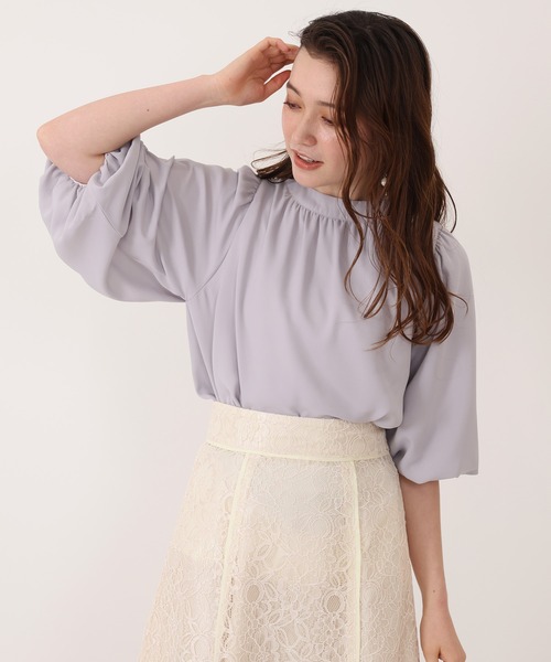 ASTORIA ODIER（アストリアオディール）の「バックリボンボリュームスリーブブラウス（シャツ/ブラウス・レディース・ホワイト/ブラック/ピンク/ラベンダー/ブラウン・MEDIUM）」の13枚目の写真