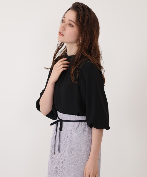 ASTORIA ODIER（アストリアオディール）の「バックリボンボリュームスリーブブラウス（シャツ/ブラウス・レディース・ホワイト/ブラック/ピンク/ラベンダー/ブラウン・MEDIUM）」の15枚目の写真