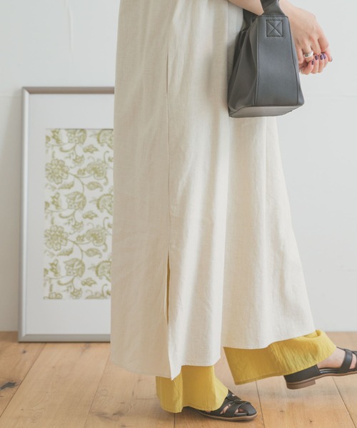 ITEMS URBANRESEARCH(アイテムズ アーバンリサーチ)の「オリガミタックリネンワンピース(ワンピース・レディース・ライトベージュ/ブラック/モカ/グリーン・FREE)」の13枚目の写真