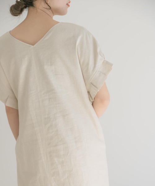 ITEMS URBANRESEARCH(アイテムズ アーバンリサーチ)の「オリガミタックリネンワンピース(ワンピース・レディース・ライトベージュ/ブラック/モカ/グリーン・FREE)」の18枚目の写真
