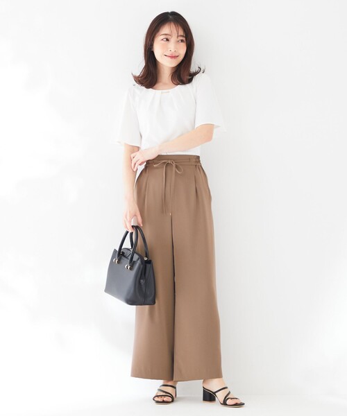 ANY SIS(エニィスィス)の「【洗える】イージードロスト ワイドパンツ(その他パンツ・レディース・黄土色系/ベージュ系/ネイビー系・1/2/3)」の8枚目の写真