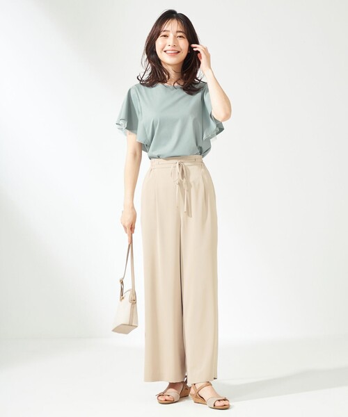 ANY SIS(エニィスィス)の「【洗える】イージードロスト ワイドパンツ(その他パンツ・レディース・黄土色系/ベージュ系/ネイビー系・1/2/3)」の11枚目の写真