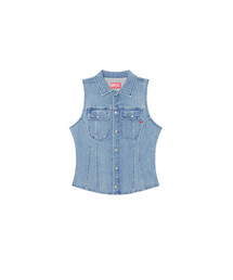 美品✨ディーゼル　藤田ニコル着用　デニム　ジレ　ノースリーブ　diesel die-l-t-c8-112.jpg