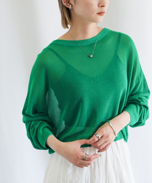 select MOCA(セレクトモカ)の「2WAYシアーニットショートカーディガン(カーディガン/ボレロ・レディース・ブラック/ピンク/オレンジ/グリーン/アイボリー・FREE)」の4枚目の写真