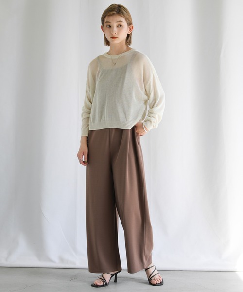 select MOCA(セレクトモカ)の「2WAYシアーニットショートカーディガン(カーディガン/ボレロ・レディース・ブラック/ピンク/オレンジ/グリーン/アイボリー・FREE)」の15枚目の写真