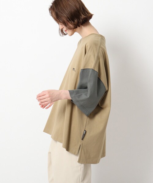 BASECONTROL(ベースコントロール)の「◆スーパービッグシルエット コットン天竺 ロゴプリント半袖Tシャツ(Tシャツ/カットソー・レディース・ブラック/アイボリー/ベージュ系/アイボリー系/ベージュ・99)」の21枚目の写真