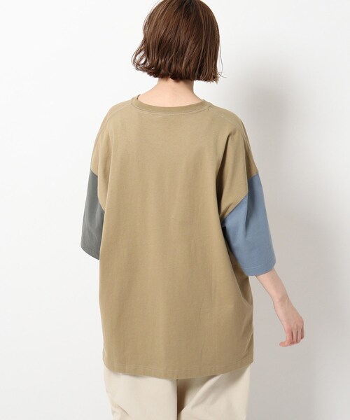 BASECONTROL(ベースコントロール)の「◆スーパービッグシルエット コットン天竺 ロゴプリント半袖Tシャツ(Tシャツ/カットソー・レディース・ブラック/アイボリー/ベージュ系/アイボリー系/ベージュ・99)」の17枚目の写真