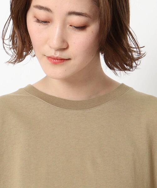 BASECONTROL(ベースコントロール)の「◆スーパービッグシルエット コットン天竺 ロゴプリント半袖Tシャツ(Tシャツ/カットソー・レディース・ブラック/アイボリー/ベージュ系/アイボリー系/ベージュ・99)」の9枚目の写真