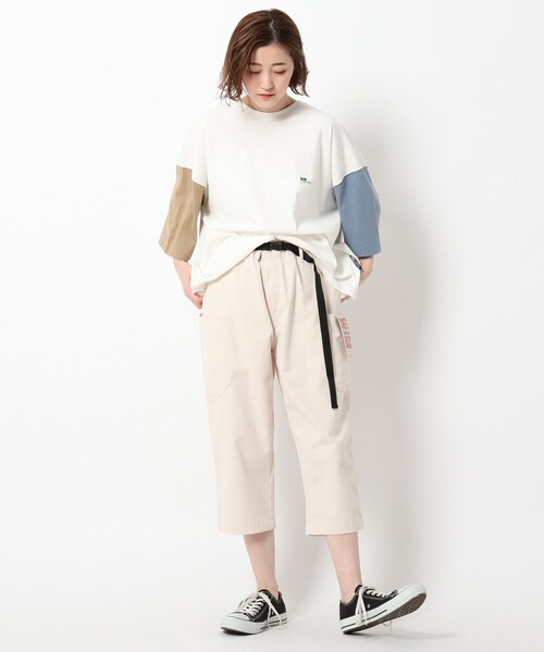 BASECONTROL(ベースコントロール)の「◆スーパービッグシルエット コットン天竺 ロゴプリント半袖Tシャツ(Tシャツ/カットソー・レディース・ブラック/アイボリー/ベージュ系/アイボリー系/ベージュ・99)」の16枚目の写真