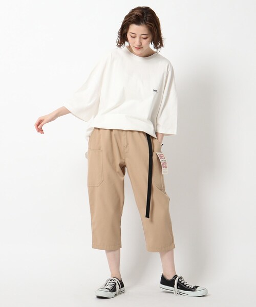 BASECONTROL(ベースコントロール)の「◆スーパービッグシルエット コットン天竺 ロゴプリント半袖Tシャツ(Tシャツ/カットソー・レディース・ブラック/アイボリー/ベージュ系/アイボリー系/ベージュ・99)」の14枚目の写真
