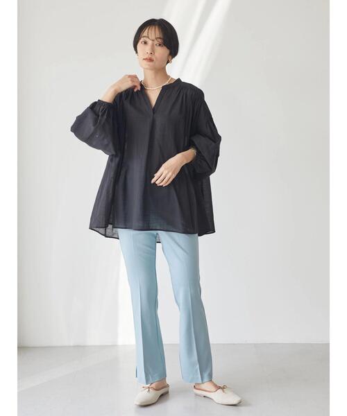 AMERICAN HOLIC（アメリカンホリック）の「美・美・美 ポンチ細見えパンツ（その他パンツ・レディース・ブラック/サックスブルー/モカ/ミント/グレイッシュベージュ/ピンク・XS/M/S/L）」の15枚目の写真