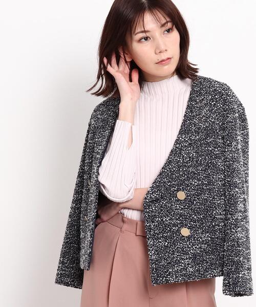 セール 日本製 ネオツィード Coup De ノーカラージャケット 187 22 01 をセール価格で購入できます Coup Coup ノーカラージャケット スーツジャケット De Chance クードシャンス のファッション