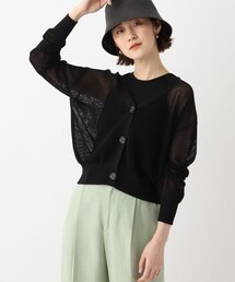 OPAQUE.CLIP | 透かし編み Vカーディガン(カーディガン/ボレロ)